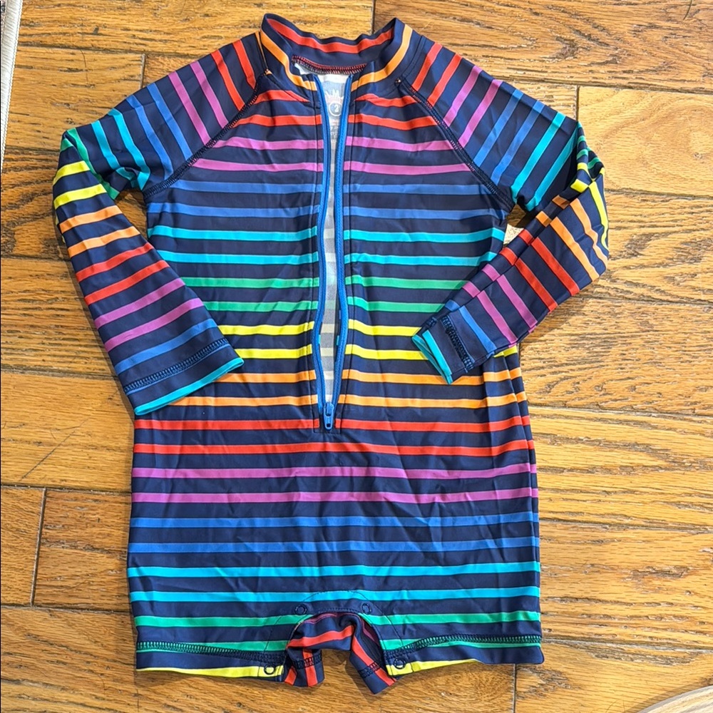 Colorful Rashguard with Full Body Coverage and Vibrant Stripes